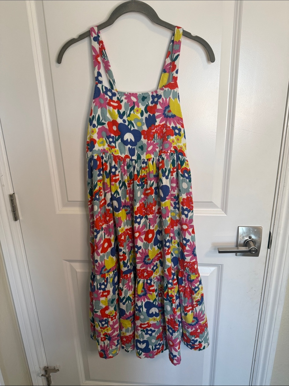 Hanna Andersson Multicolor Floral Tiered Sundress 100% Cotton